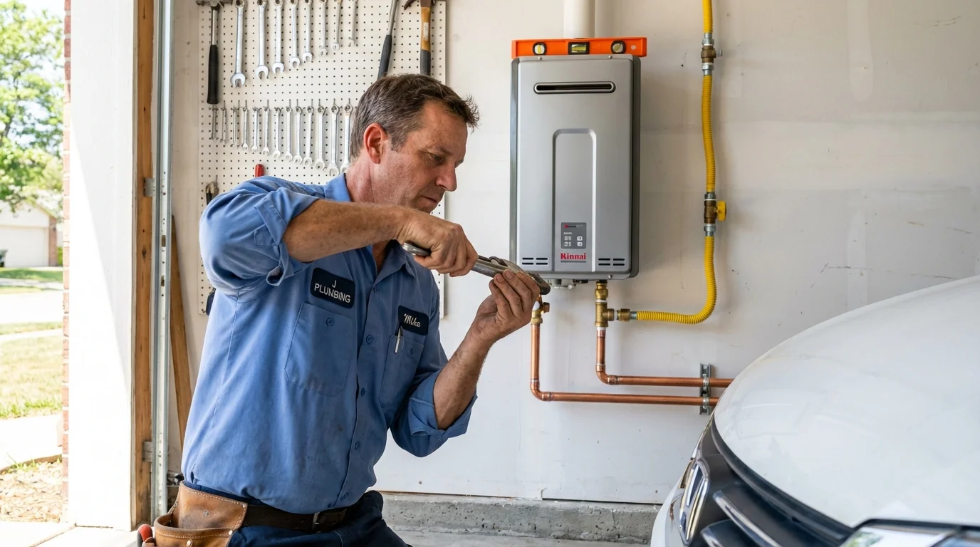 Tankless water heater installation by a Johns Plumbing LLC plumber in Loveland